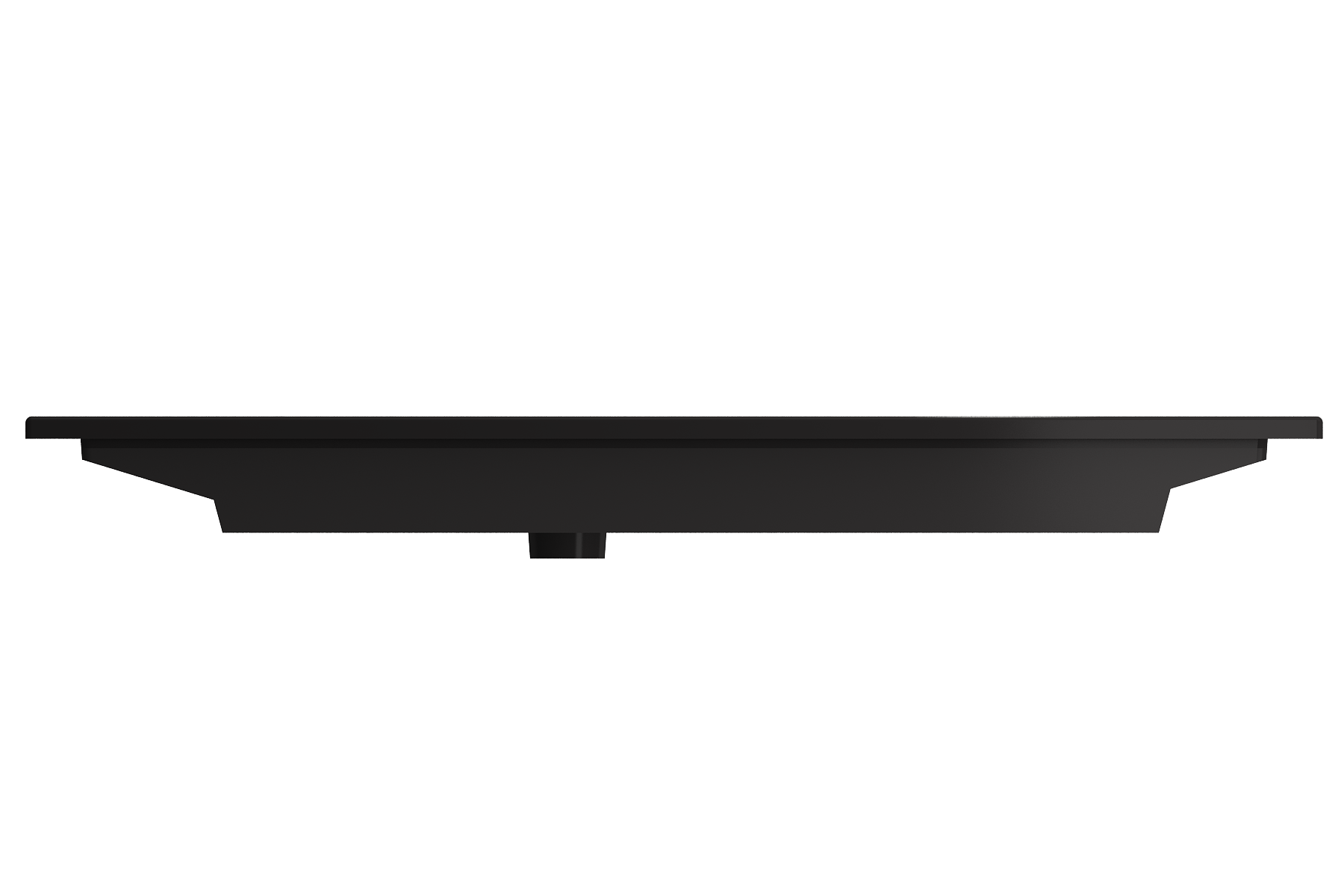 BOCCHI Ravenna 48" Rectangle Wallmount Fireclay Bathroom Sink, Matte Black , 3 Faucet Hole, 1305-004-0127