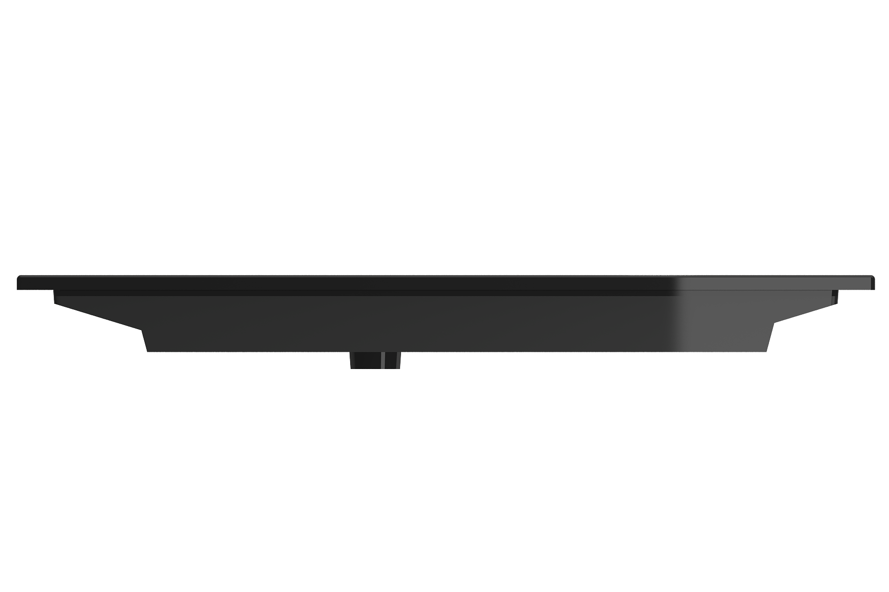 BOCCHI Ravenna 48" Rectangle Wallmount Fireclay Bathroom Sink, Black , Single Faucet Hole, 1305-005-0126