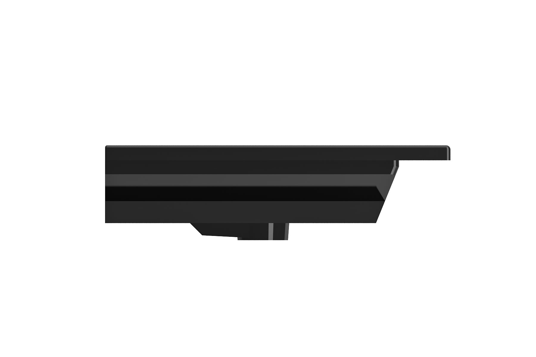BOCCHI Ravenna 48" Rectangle Wallmount Fireclay Bathroom Sink, Black, 3 Faucet Hole, 1305-005-0127