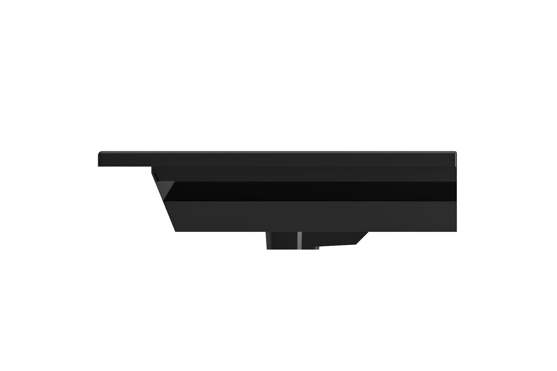 BOCCHI Ravenna 48" Rectangle Wallmount Fireclay Bathroom Sink, Black, 3 Faucet Hole, 1305-005-0127