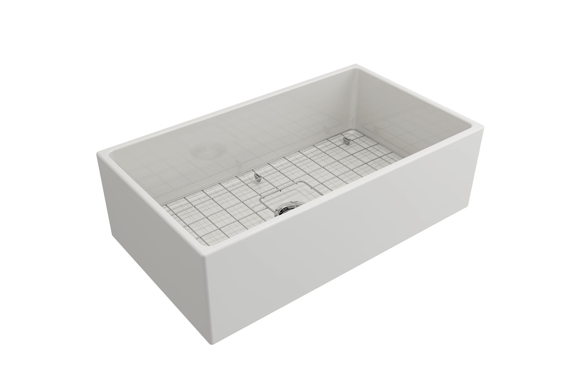 BOCCHI Contempo 33" Fireclay Farmhouse Kitchen Sink, White, 1352-001-0120