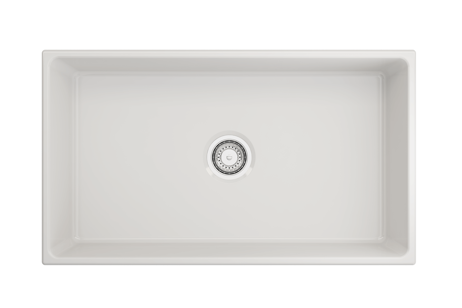 BOCCHI Contempo 33" Fireclay Farmhouse Kitchen Sink, White, 1352-001-0120