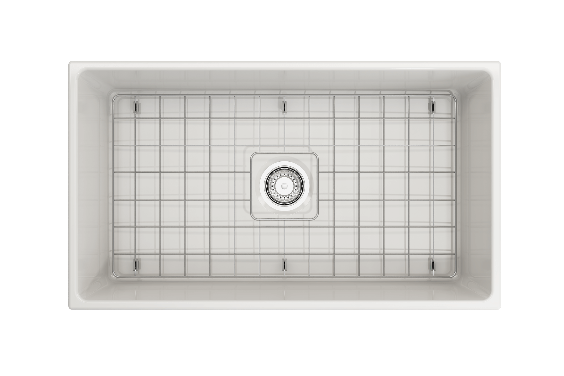 BOCCHI Contempo 33" Fireclay Farmhouse Kitchen Sink, White, 1352-001-0120