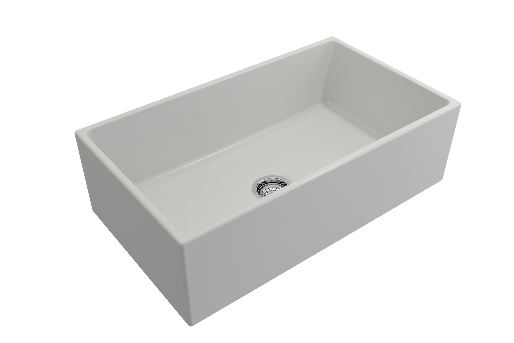 BOCCHI Contempo 33" Fireclay Farmhouse Apron Single Bowl Kitchen Sink, Matte White, 1352-002-0120