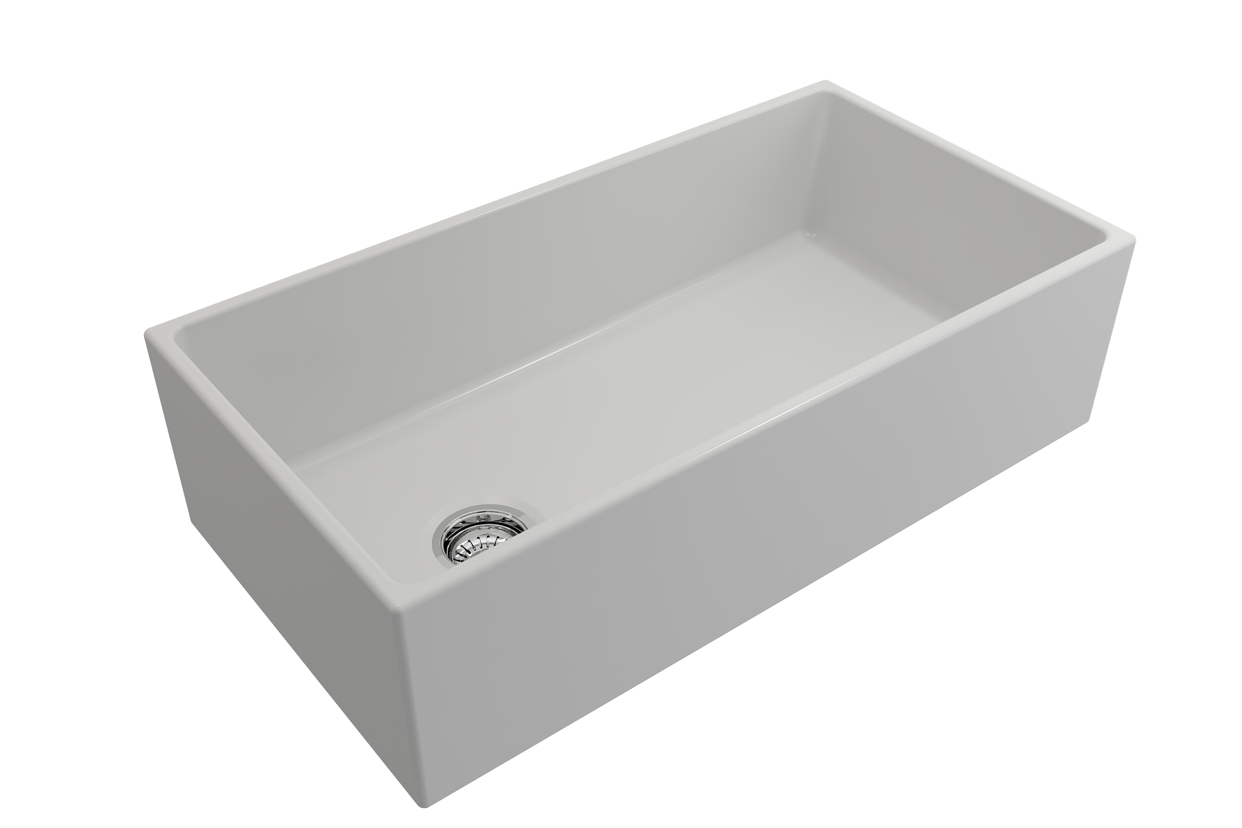 BOCCHI Contempo 36" Fireclay Farmhouse Apron Single Bowl Kitchen Sink, Matte White, 1354-002-0120