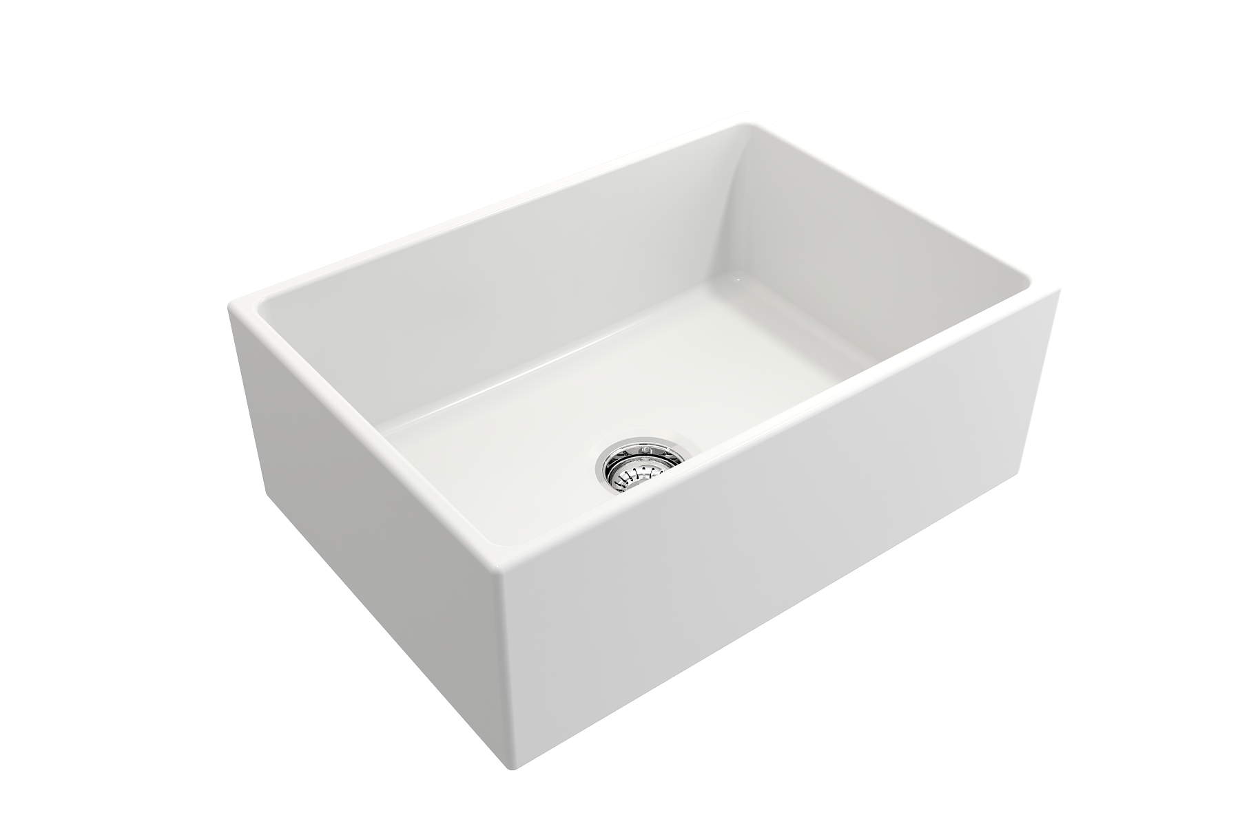BOCCHI Contempo 27" Fireclay Farmhouse Apron Single Bowl Kitchen Sink, Matte White, 1356-002-0120
