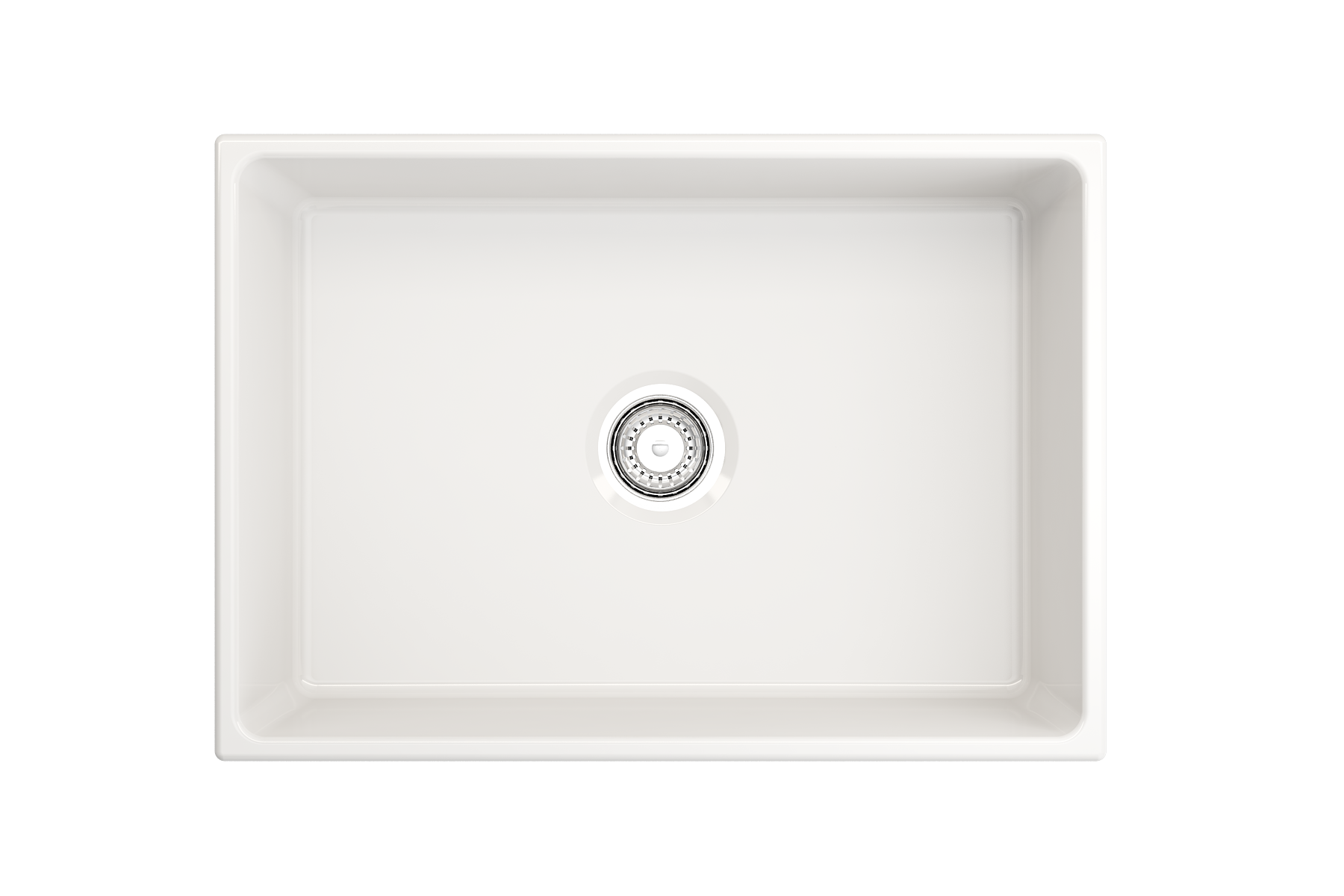 BOCCHI Vigneto 27" Fireclay Farmhouse Apron Single Bowl Kitchen Sink, White, 1357-001-0120