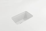 BOCCHI Sotto 12" Fireclay Undermount Single Bowl Bar Sink with Strainer, Matte White, 1358-002-0120