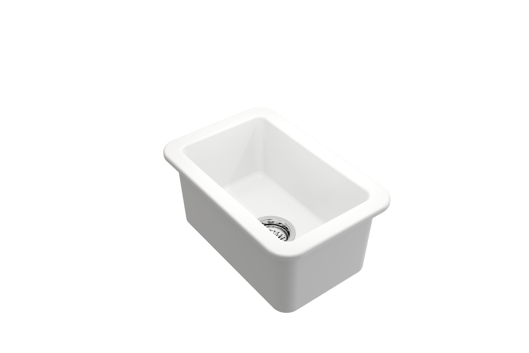 BOCCHI Sotto 12" Fireclay Undermount Single Bowl Bar Sink with Strainer, Matte White, 1358-002-0120