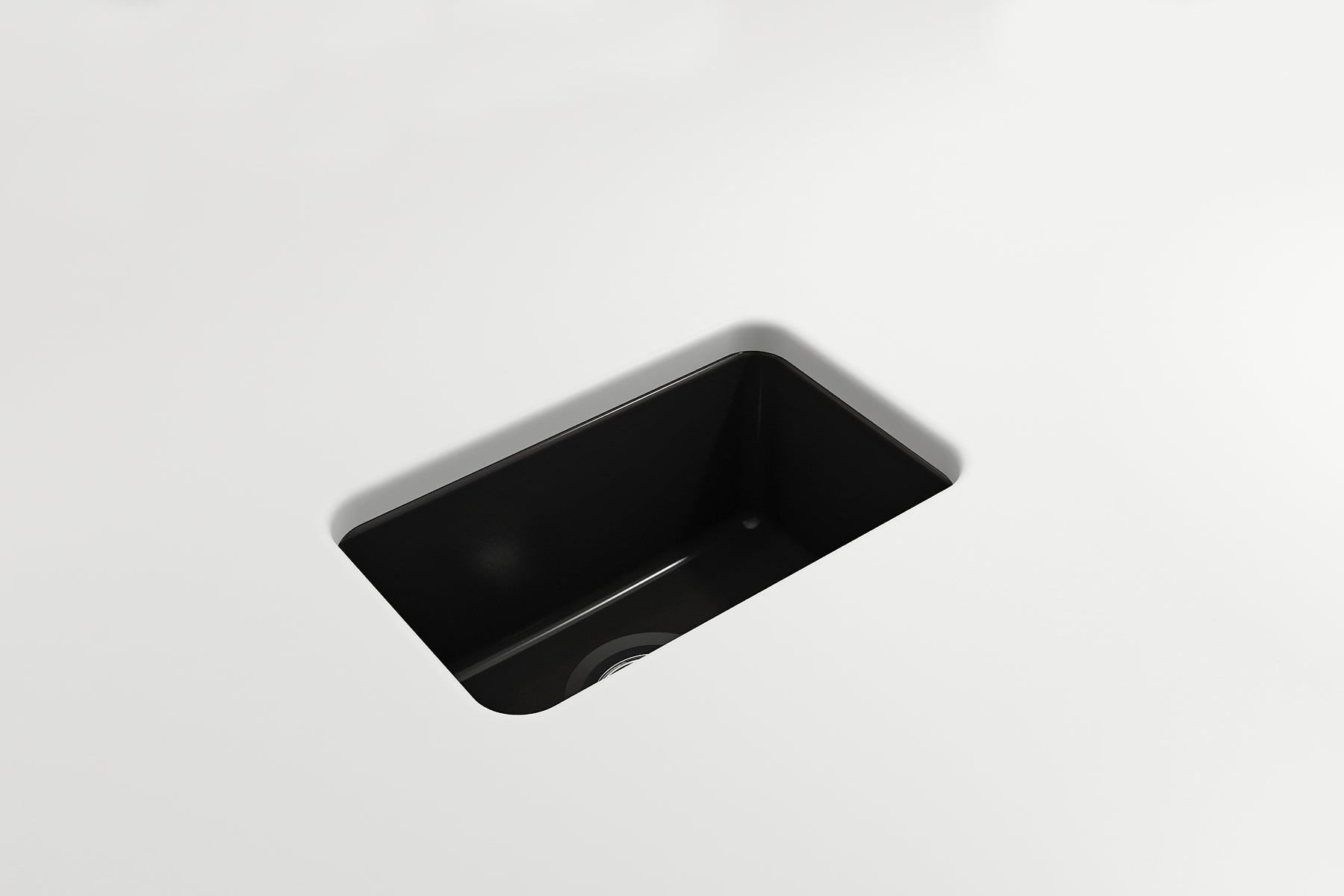 BOCCHI Sotto 12" Fireclay Undermount Single Bowl Bar Sink with Strainer, Matte Black, 1358-004-0120