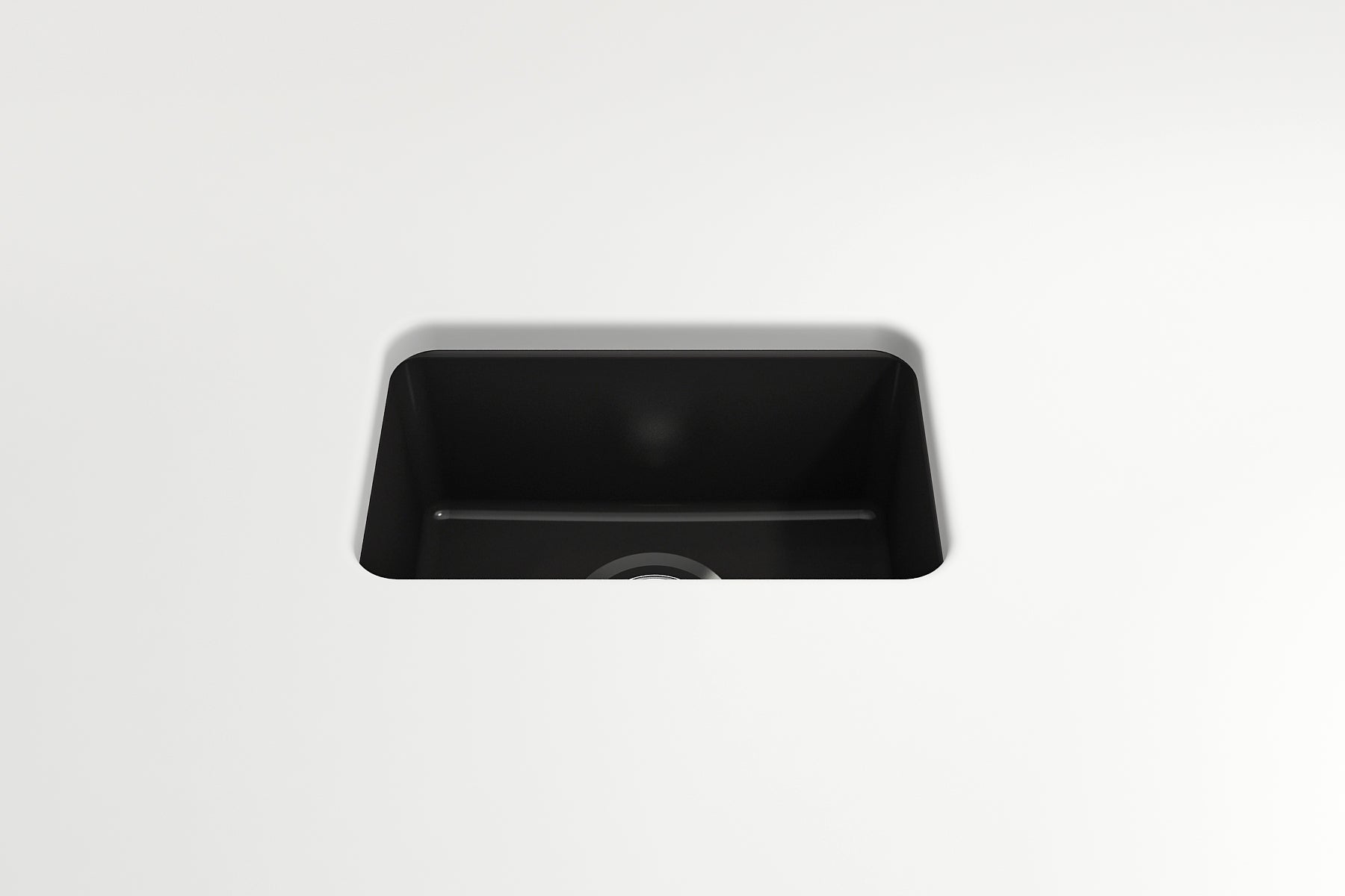 BOCCHI Sotto 12" Fireclay Undermount Single Bowl Bar Sink with Strainer, Matte Black, 1358-004-0120