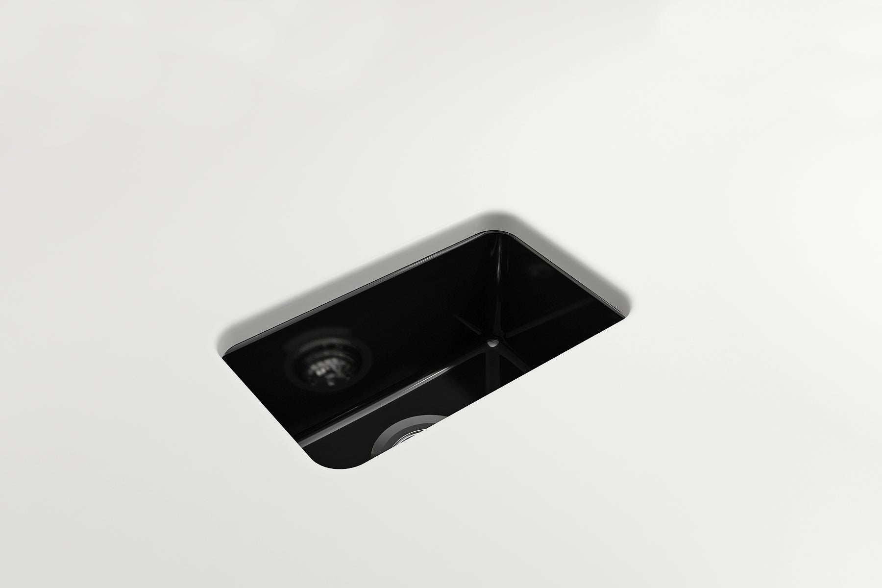 BOCCHI Sotto 12" Fireclay Undermount Single Bowl Bar Sink with Strainer, Black, 1358-005-0120