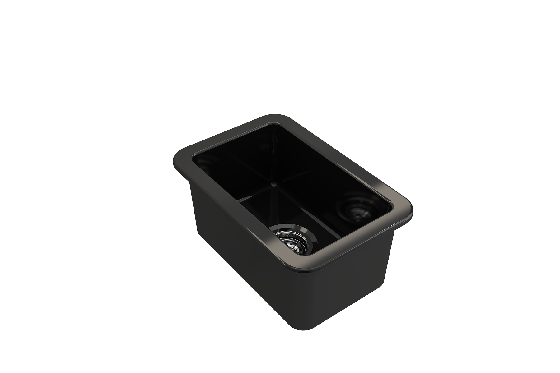 BOCCHI Sotto 12" Fireclay Undermount Single Bowl Bar Sink with Strainer, Black, 1358-005-0120