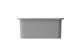 BOCCHI Sotto 12" Fireclay Undermount Single Bowl Bar Sink with Strainer, Matte Gray, 1358-006-0120