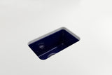BOCCHI Sotto 12" Fireclay Undermount Single Bowl Bar Sink with Strainer, Sapphire Blue, 1358-010-0120