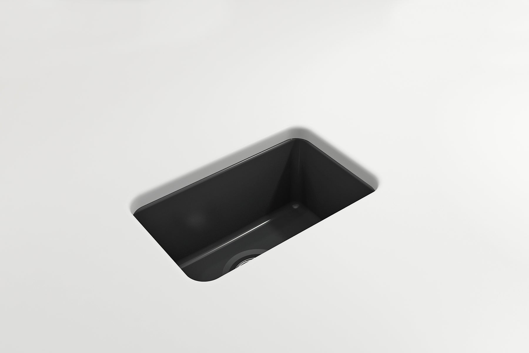BOCCHI Sotto 12" Fireclay Undermount Single Bowl Bar Sink with Strainer, Matte Dark Gray, 1358-020-0120