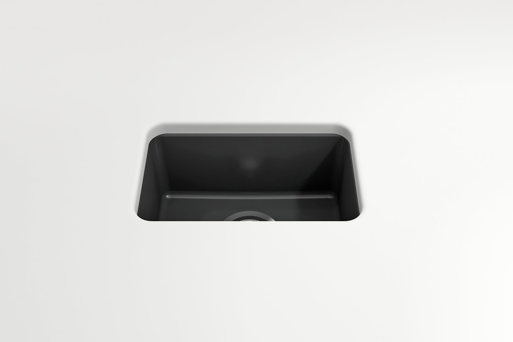 BOCCHI Sotto 12" Fireclay Undermount Single Bowl Bar Sink with Strainer, Matte Dark Gray, 1358-020-0120