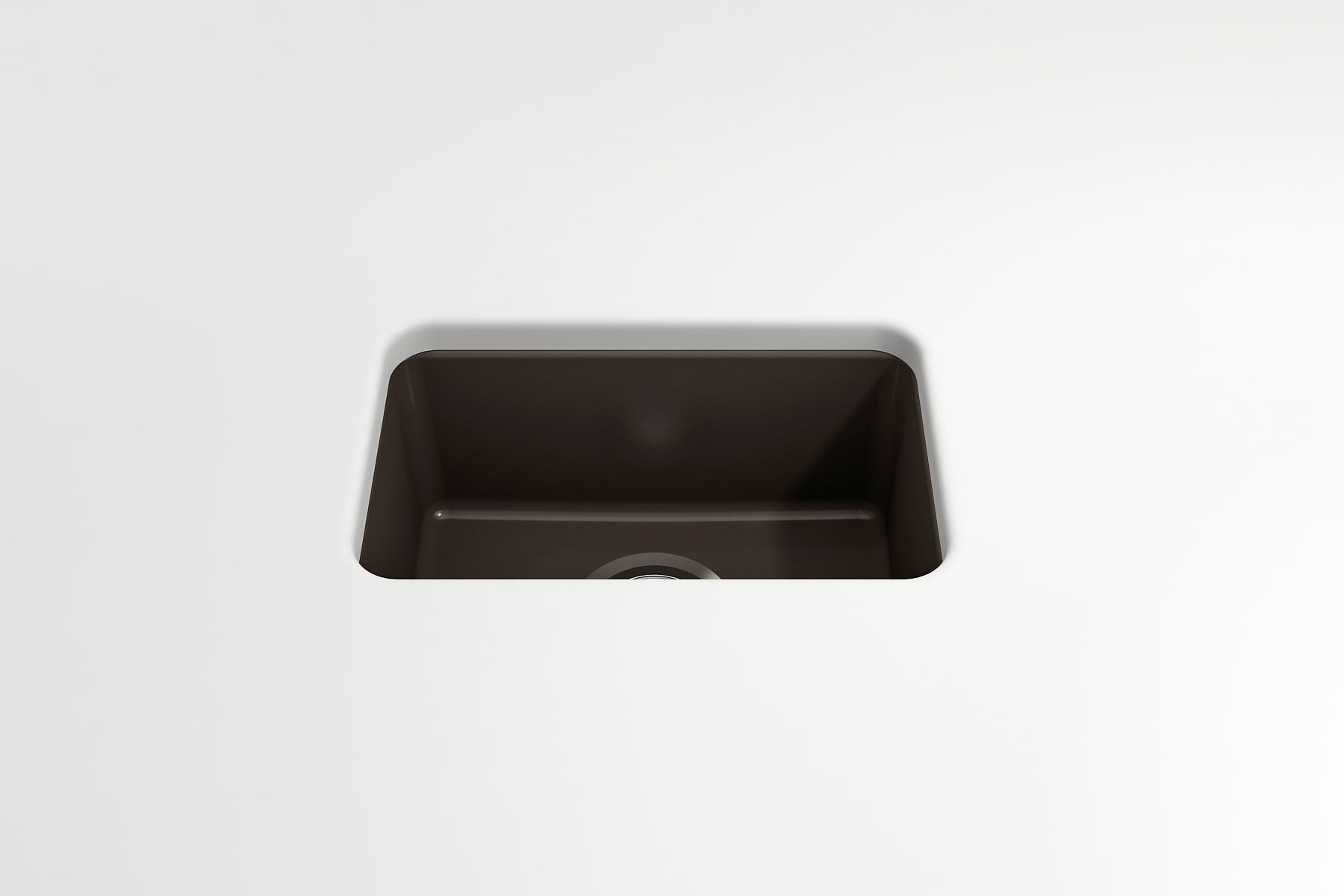 BOCCHI Sotto 12" Fireclay Undermount Single Bowl Bar Sink with Strainer, Matte Brown, 1358-025-0120