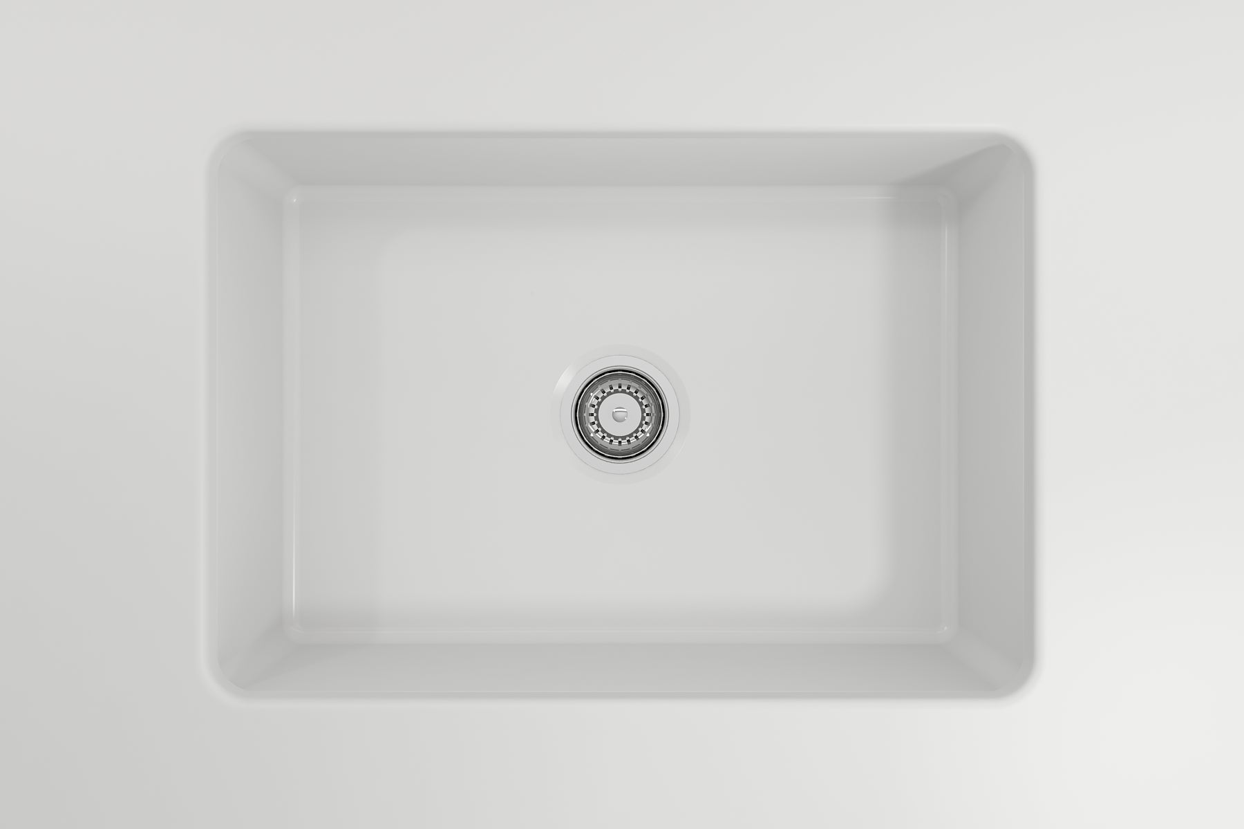 BOCCHI Sotto 27" Fireclay Dual Mount Single Bowl Kitchen Sink, Matte White, 1360-002-0120