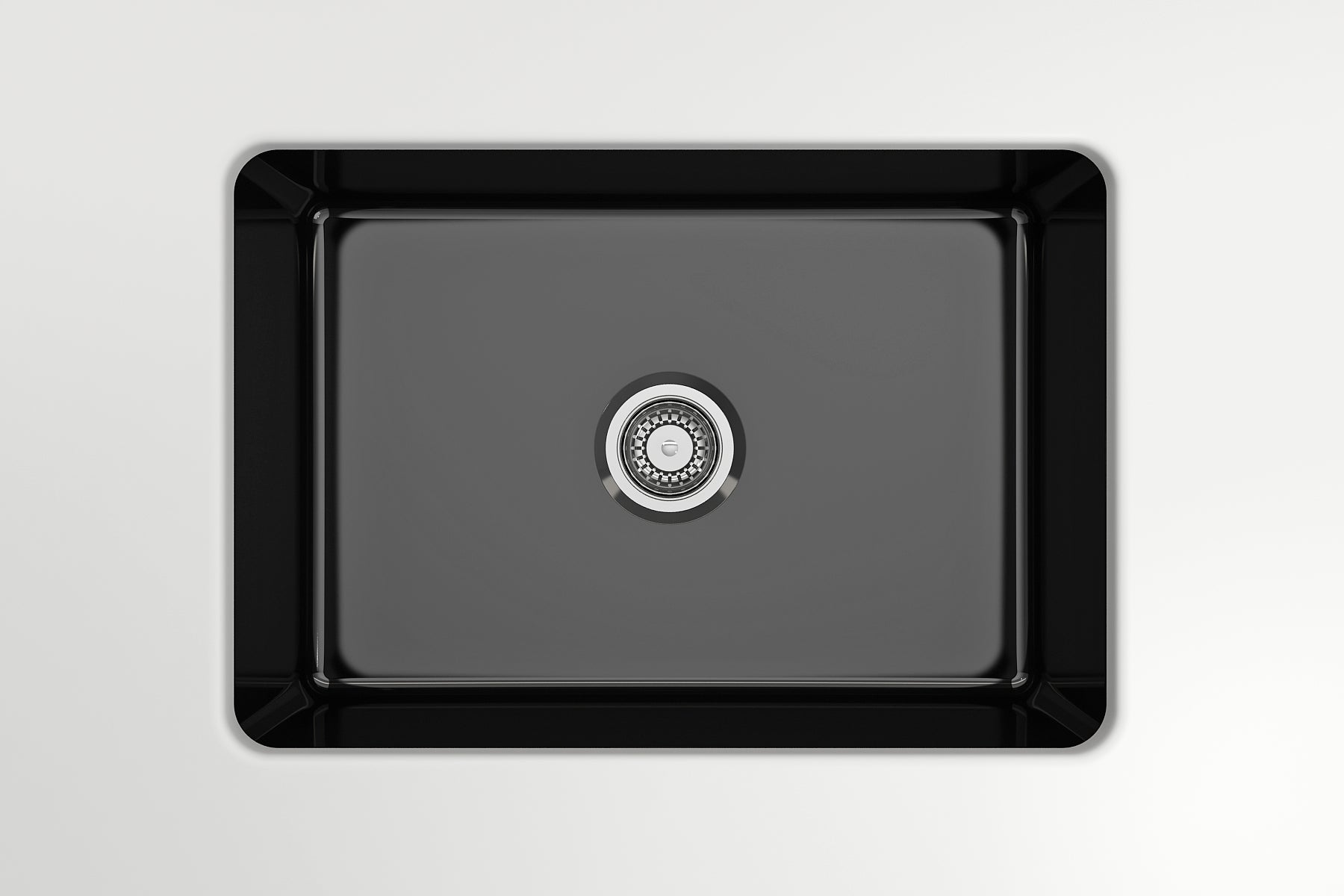 BOCCHI Sotto 27" Fireclay Dual Mount Single Bowl Kitchen Sink, Black, 1360-005-0120