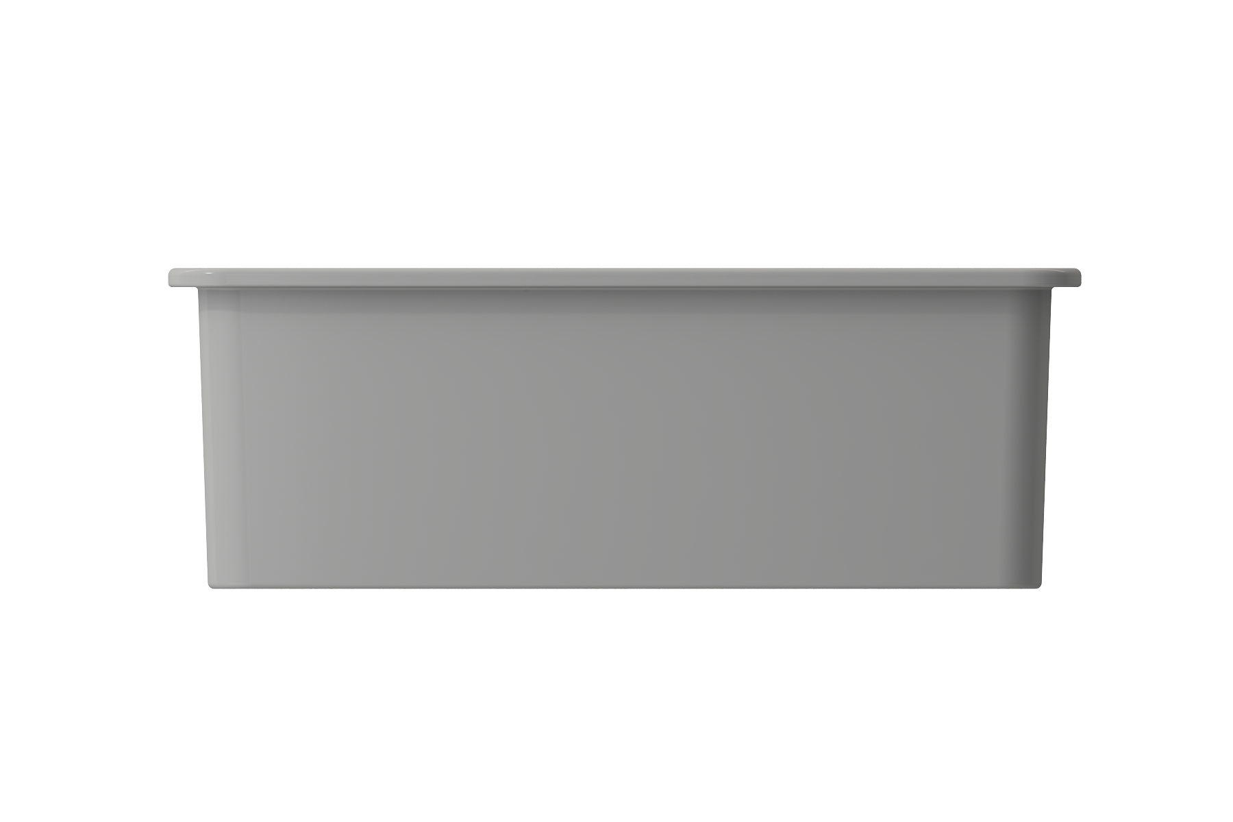 BOCCHI Sotto 27" Fireclay Dual Mount Single Bowl Kitchen Sink, Matte Gray, 1360-006-0120