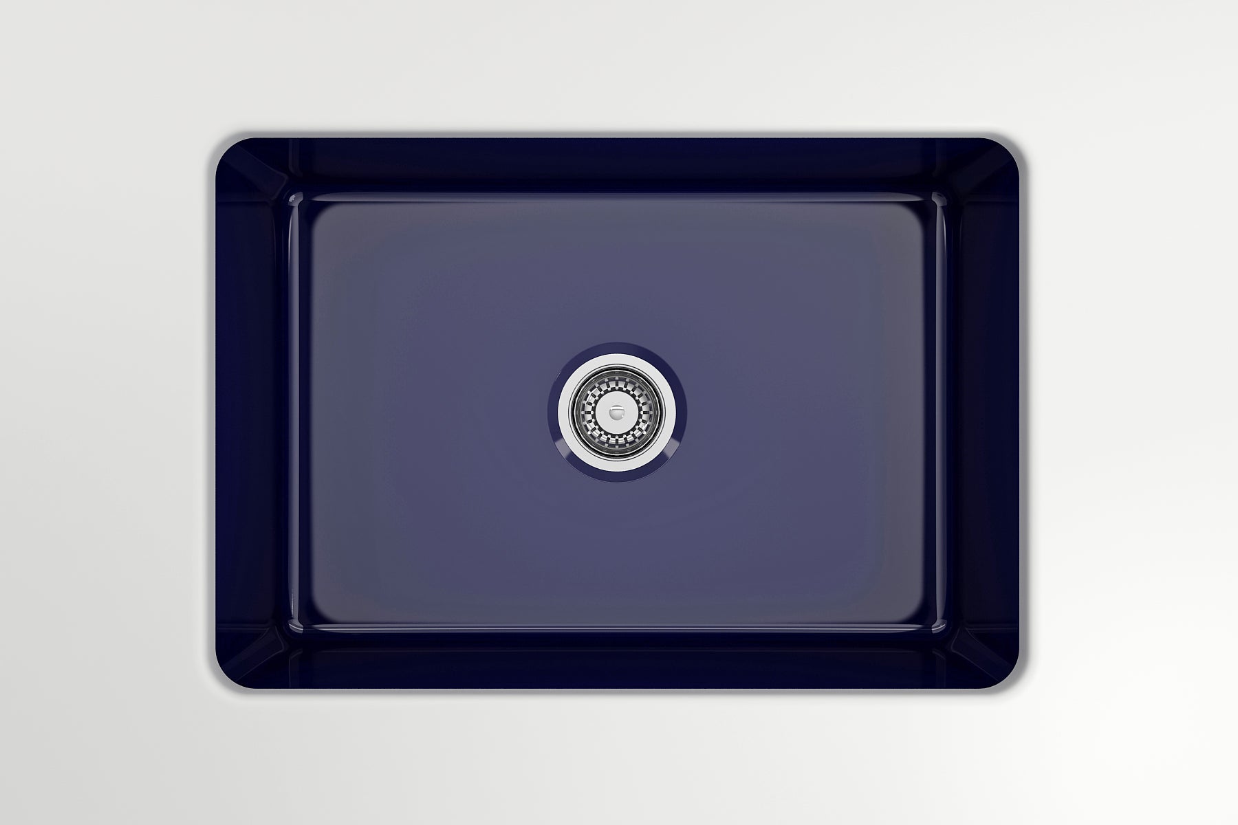 BOCCHI Sotto 27" Fireclay Dual Mount Single Bowl Kitchen Sink, Sapphire Blue, 1360-010-0120