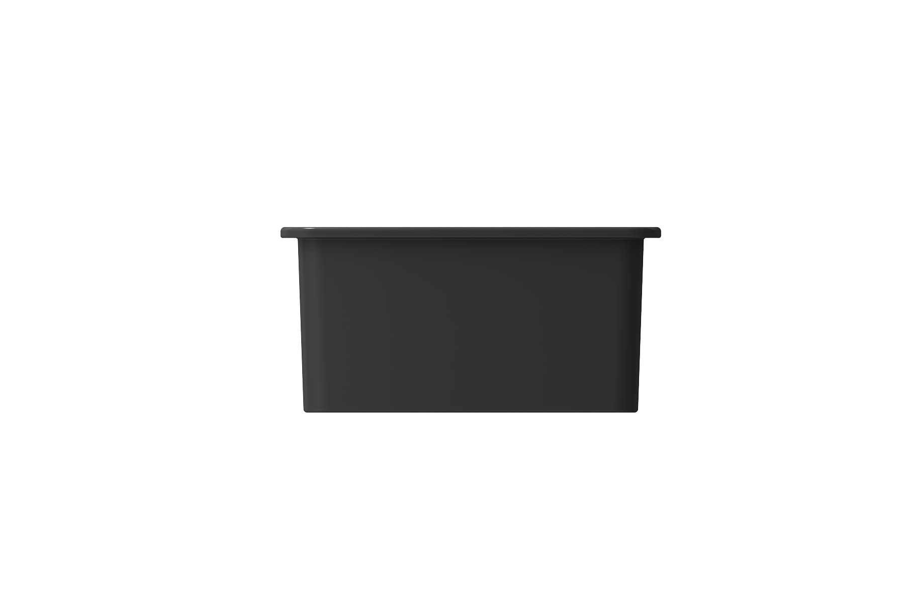 BOCCHI Sotto 27" Fireclay Dual Mount Single Bowl Kitchen Sink, Matte Dark Gray, 1360-020-0120