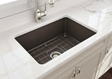 BOCCHI Sotto 27" Fireclay Dual Mount Single Bowl Kitchen Sink, Matte Brown, 1360-025-0120