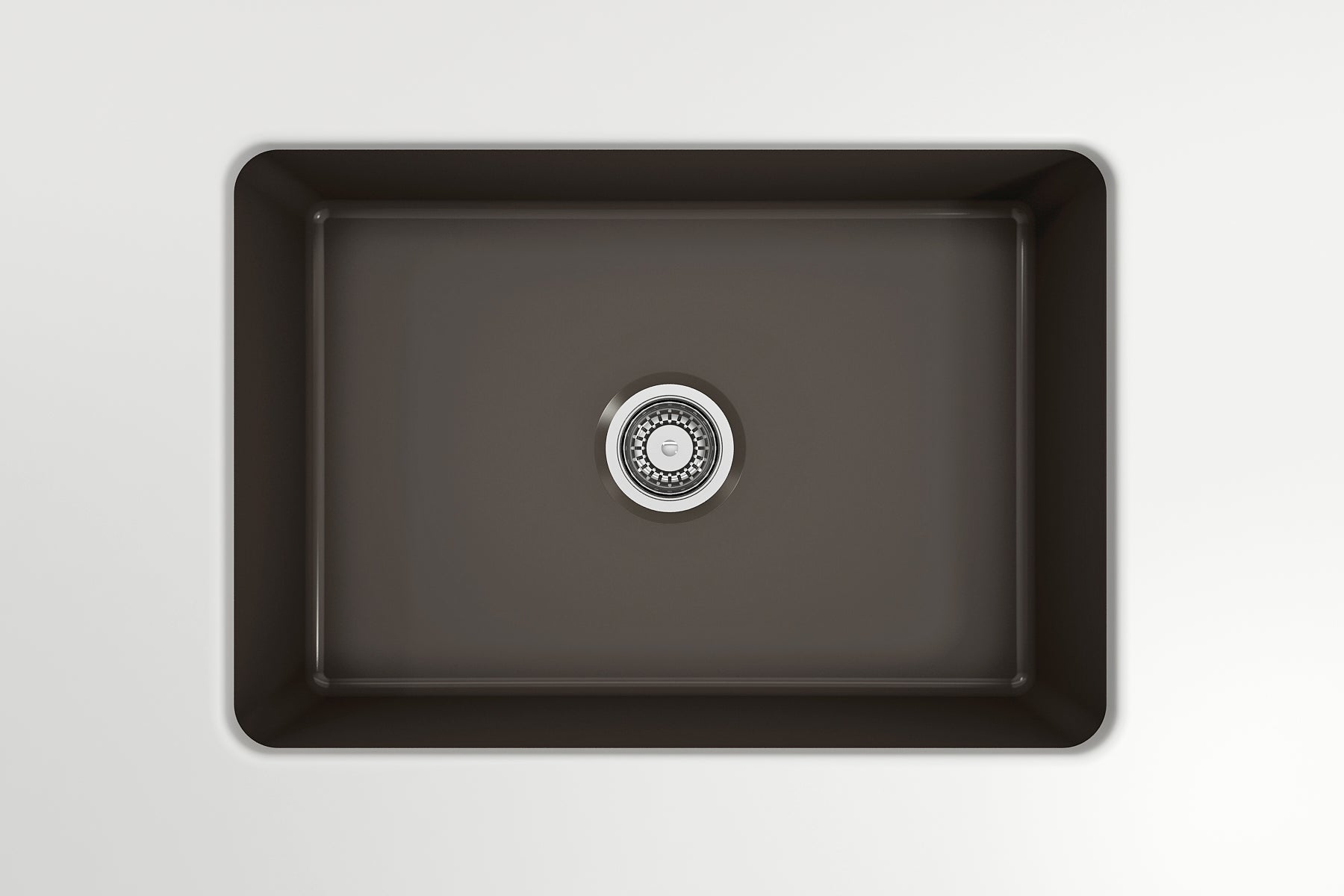 BOCCHI Sotto 27" Fireclay Dual Mount Single Bowl Kitchen Sink, Matte Brown, 1360-025-0120