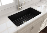 BOCCHI Sotto 32" Fireclay Undermount Single Bowl Kitchen Sink, Matte Black, 1362-004-0120