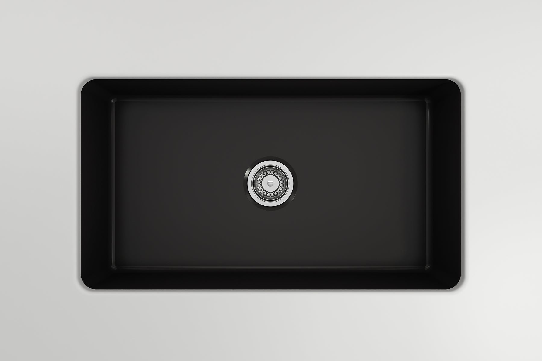 BOCCHI Sotto 32" Fireclay Undermount Single Bowl Kitchen Sink, Matte Black, 1362-004-0120
