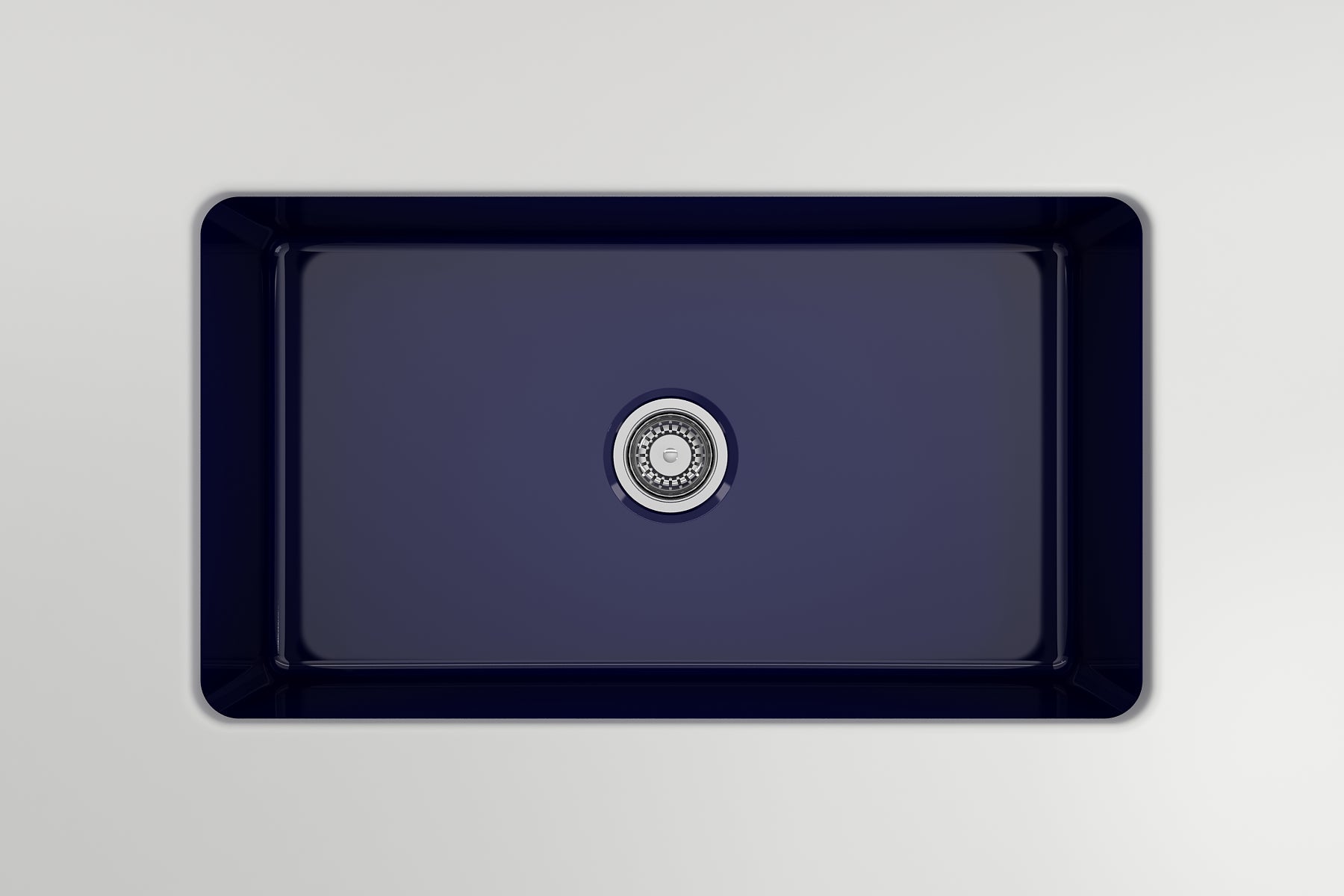 BOCCHI Sotto 32" Fireclay Undermount Single Bowl Kitchen Sink, Sapphire Blue, 1362-010-0120