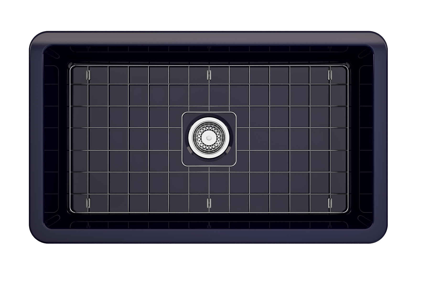BOCCHI Sotto 32" Fireclay Undermount Single Bowl Kitchen Sink, Sapphire Blue, 1362-010-0120