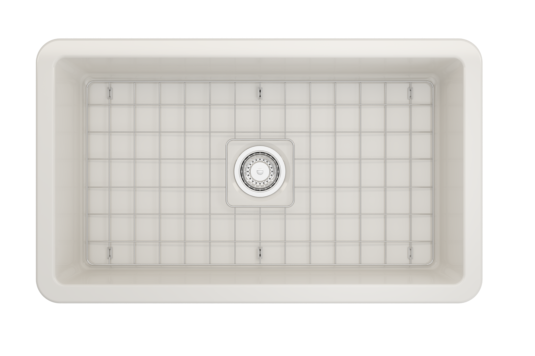 BOCCHI Sotto 32" Fireclay Undermount Single Bowl Kitchen Sink, Biscuit, 1362-014-0120