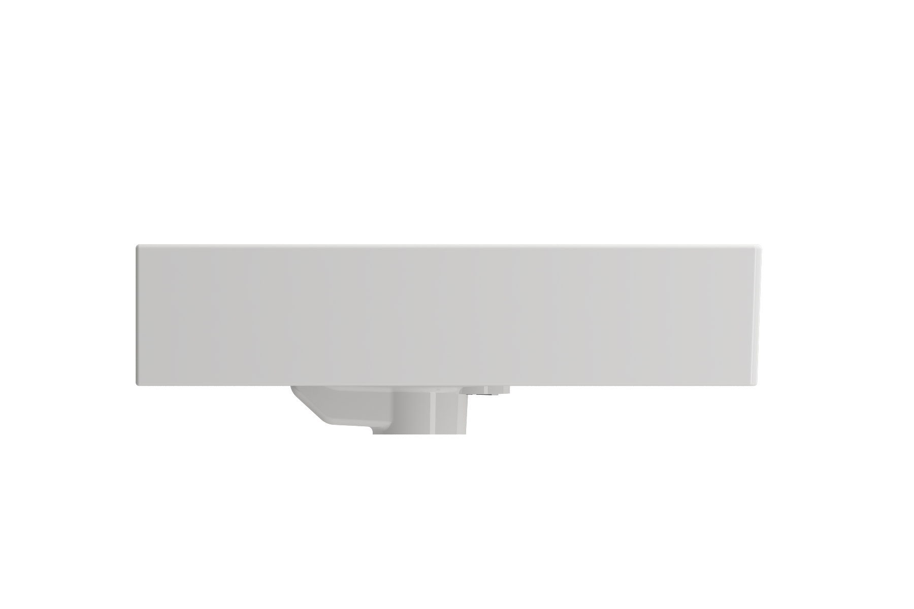 BOCCHI Milano 24" Rectangle Wallmount Fireclay Bathroom Sink, White, Single Faucet Hole, 1376-001-0126