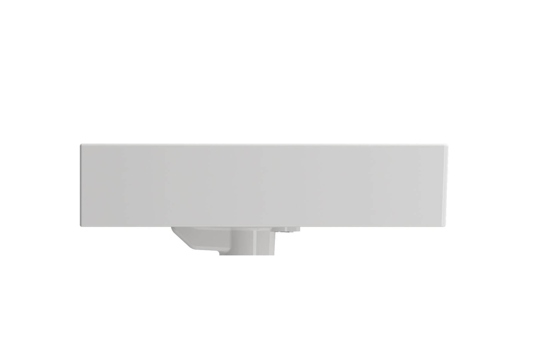BOCCHI Milano 24" Rectangle Wallmount Fireclay Bathroom Sink, White, 3 Faucet Hole, 1376-001-0127