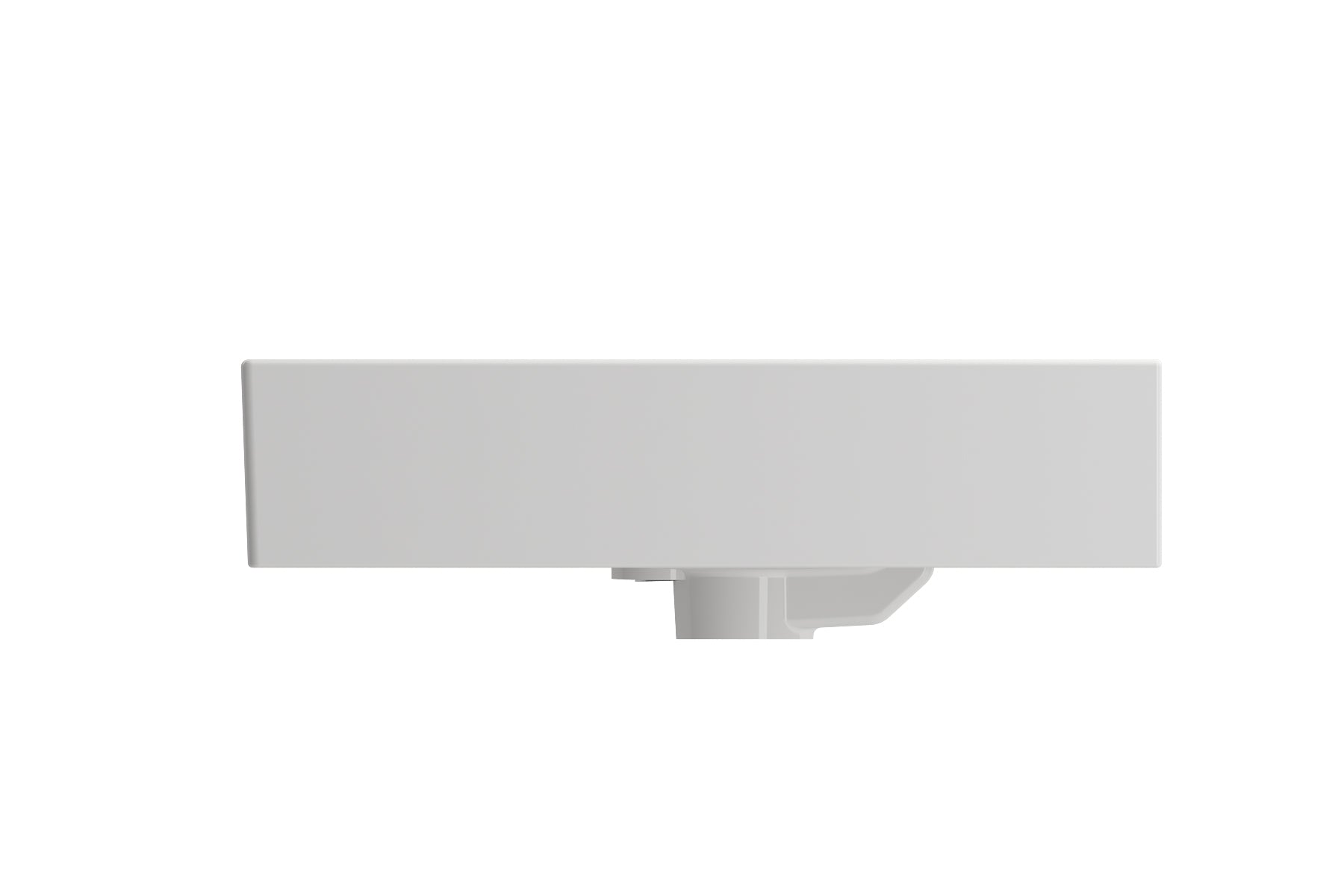 BOCCHI Milano 24" Rectangle Wallmount Fireclay Bathroom Sink, White, 3 Faucet Hole, 1376-001-0127