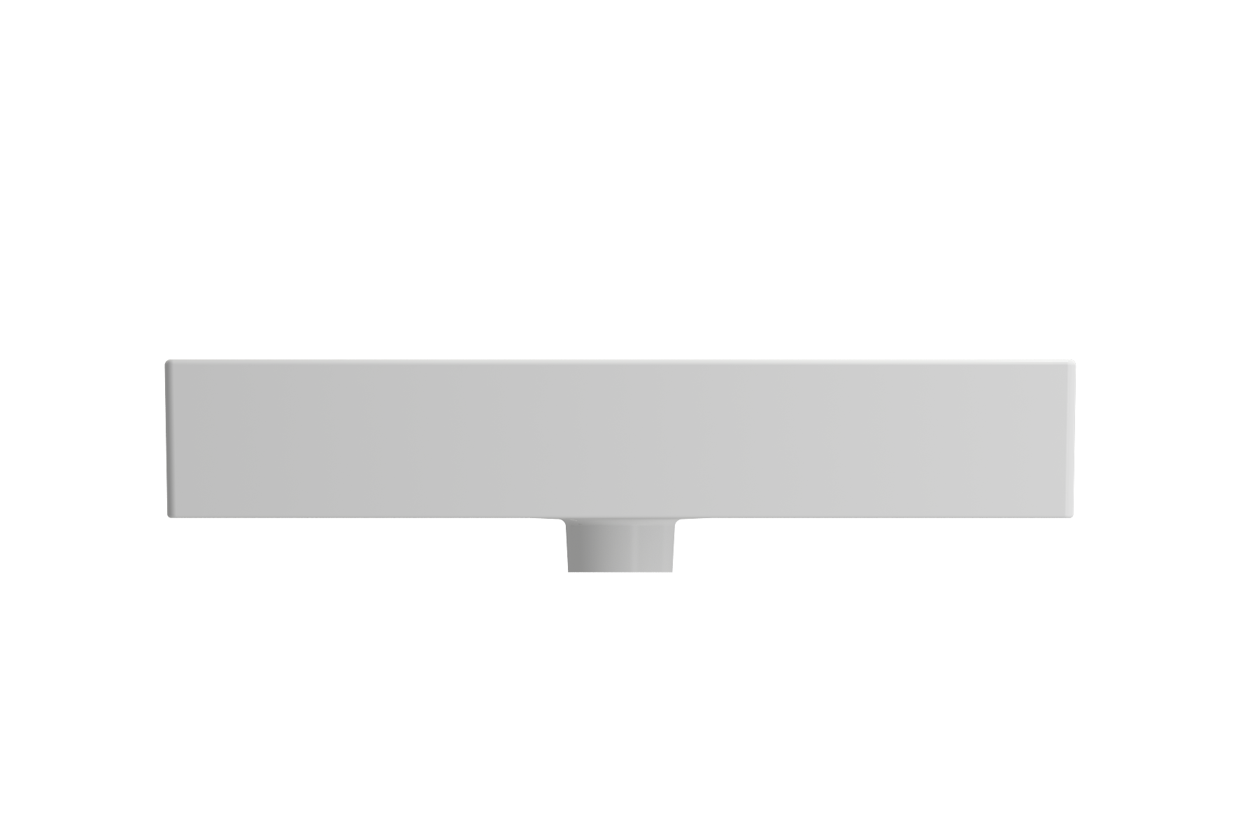 BOCCHI Milano 24" Rectangle Wallmount Fireclay Bathroom Sink, Matte White, Single Faucet Hole, 1376-002-0126