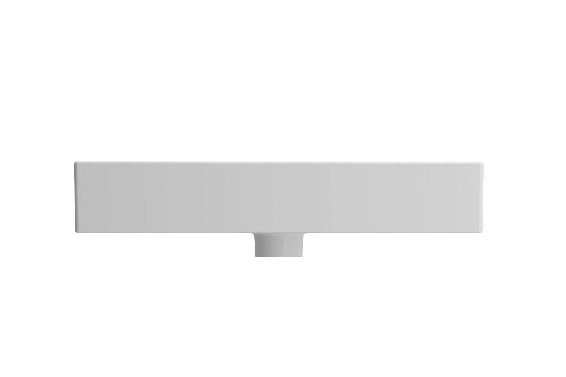 BOCCHI Milano 24" Rectangle Wallmount Fireclay Bathroom Sink, Matte White, 3 Faucet Hole, 1376-002-0127