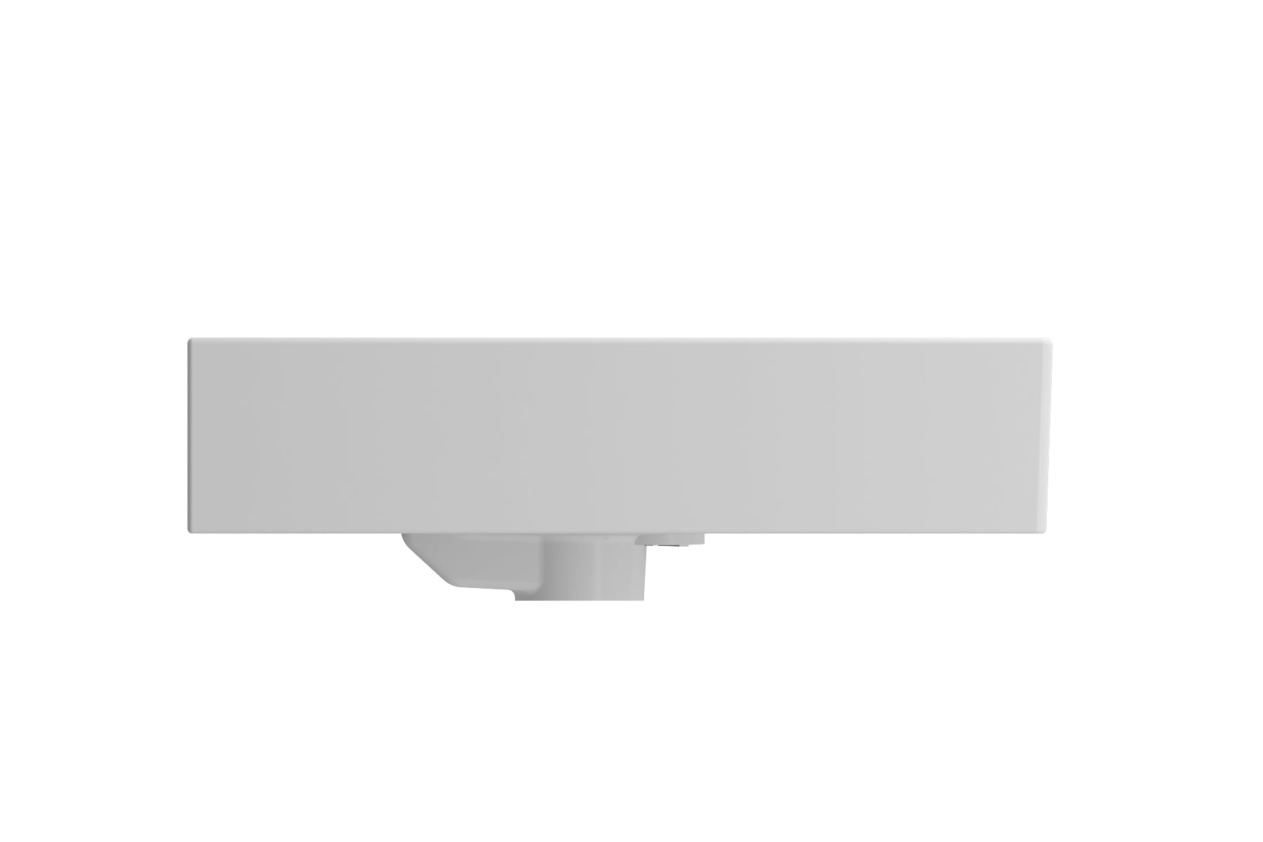BOCCHI Milano 24" Rectangle Wallmount Fireclay Bathroom Sink, Matte White, 3 Faucet Hole, 1376-002-0127