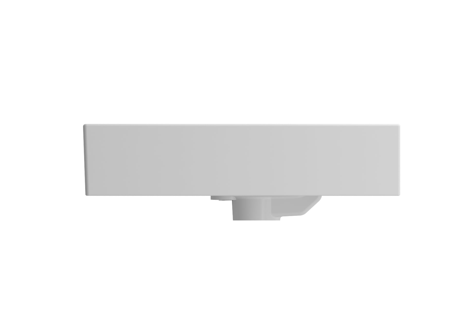 BOCCHI Milano 24" Rectangle Wallmount Fireclay Bathroom Sink, Matte White, 3 Faucet Hole, 1376-002-0127