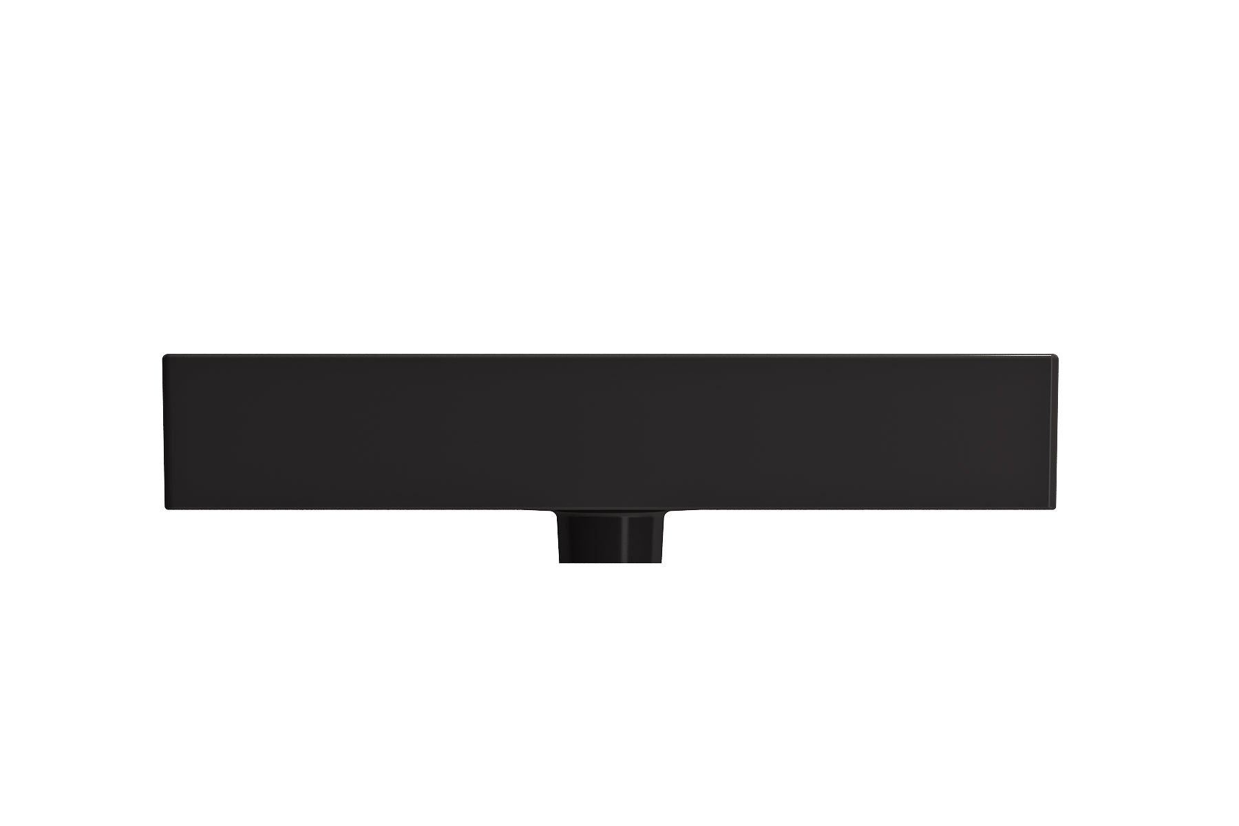 BOCCHI Milano 24" Rectangle Wallmount Fireclay Bathroom Sink, Matte Black, 3 Faucet Hole, 1376-004-0127