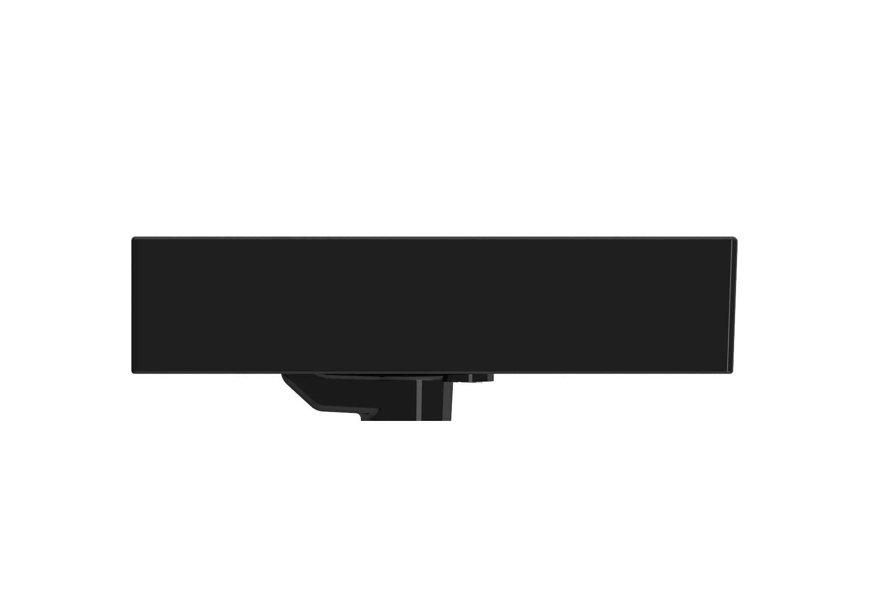 BOCCHI Milano 24" Rectangle Wallmount Fireclay Bathroom Sink, Black, Single Faucet Hole, 1376-005-0126