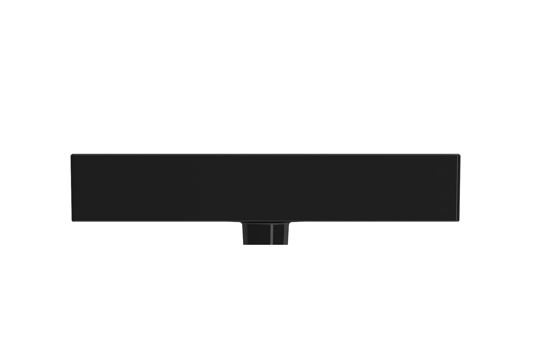 BOCCHI Milano 24" Rectangle Wallmount Fireclay Bathroom Sink, Black, 3 Faucet Hole, 1376-005-0127