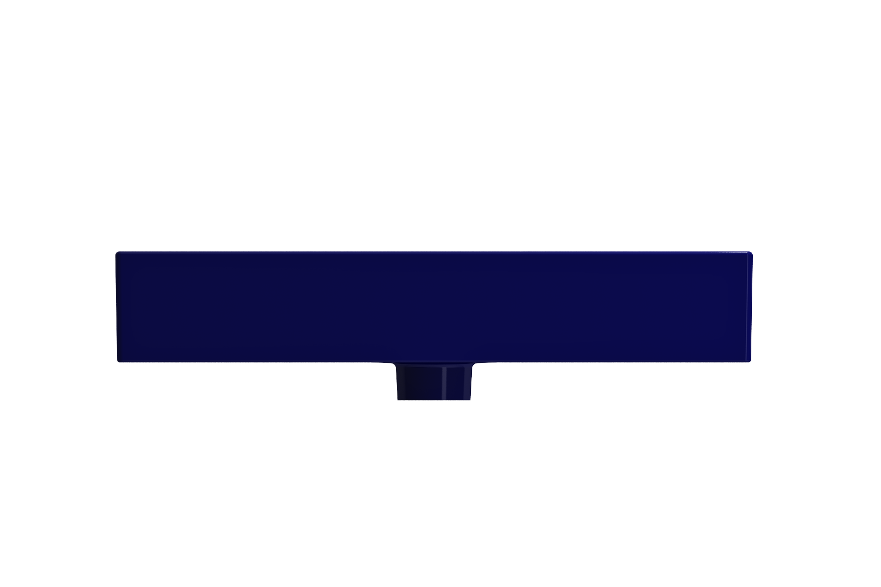 BOCCHI Milano 24" Rectangle Wallmount Fireclay Bathroom Sink, Sapphire Blue, Single Faucet Hole, 1376-010-0126