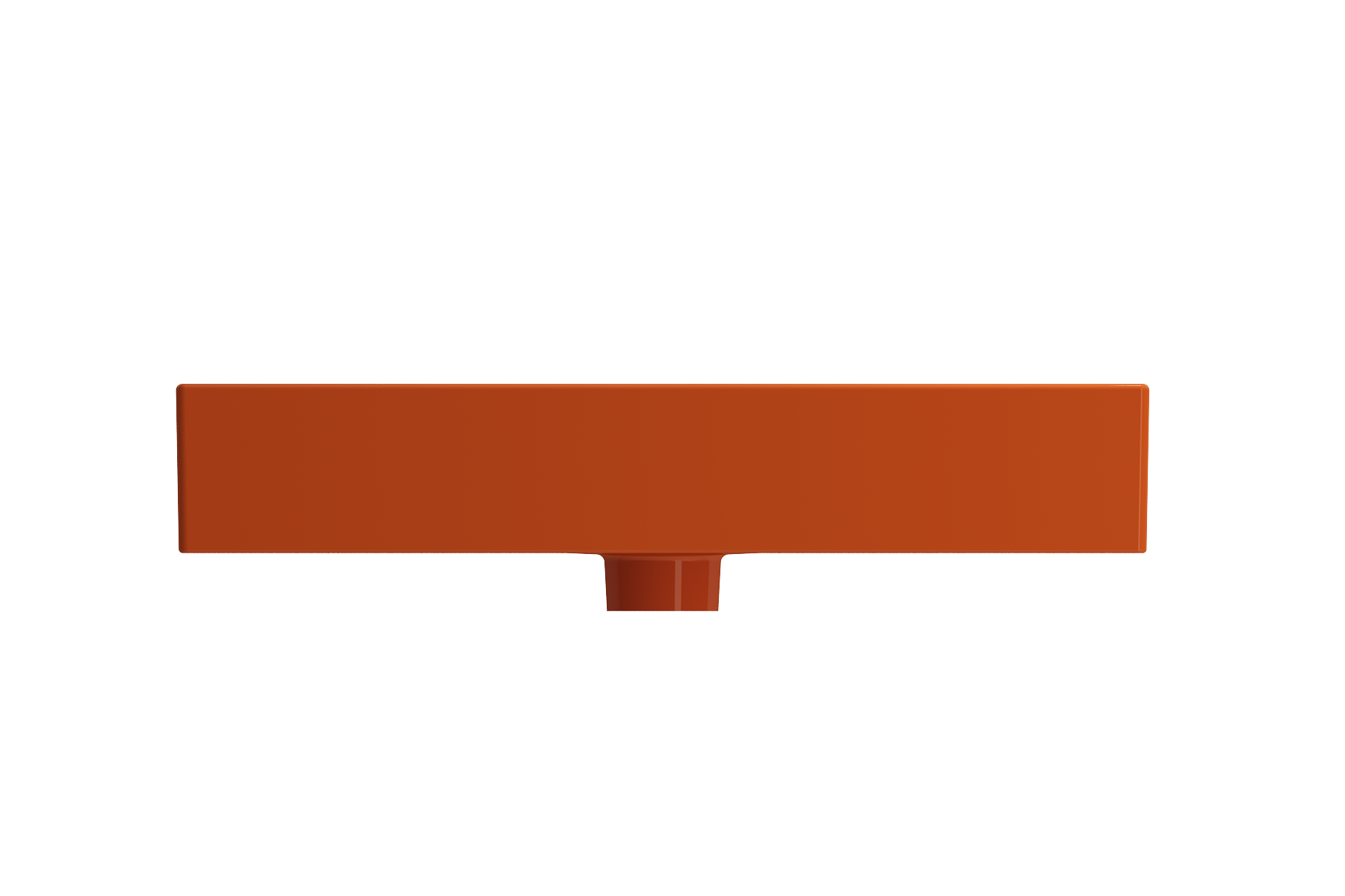 BOCCHI Milano 24" Rectangle Wallmount Fireclay Bathroom Sink, Orange, 3 Faucet Hole, 1376-012-0127