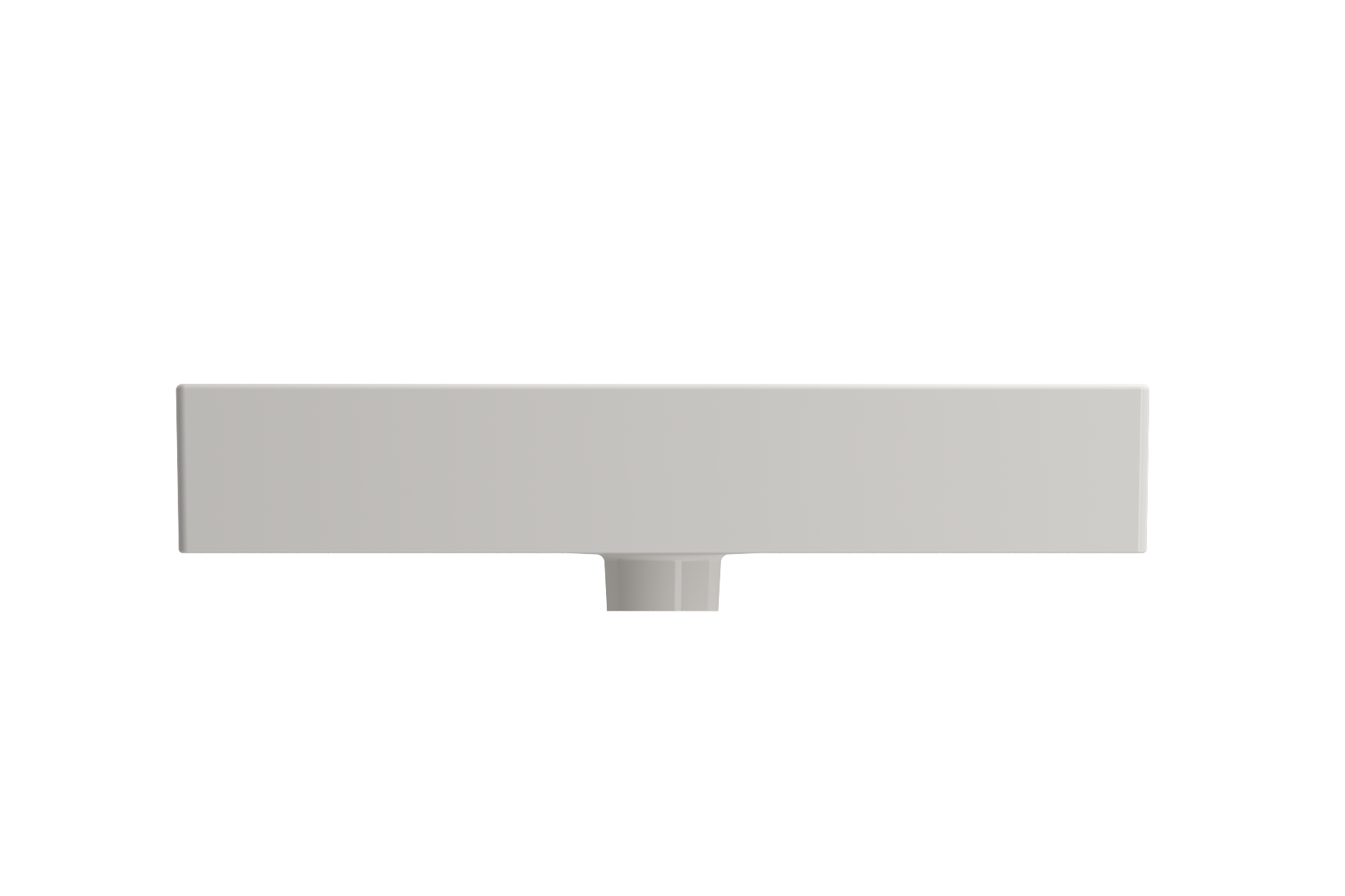 BOCCHI Milano 24" Rectangle Wallmount Fireclay Bathroom Sink, Biscuit, 3 Faucet Hole, 1376-014-0127