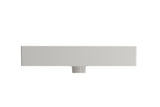 BOCCHI Milano 24" Rectangle Wallmount Fireclay Bathroom Sink, Biscuit, 3 Faucet Hole, 1376-014-0127