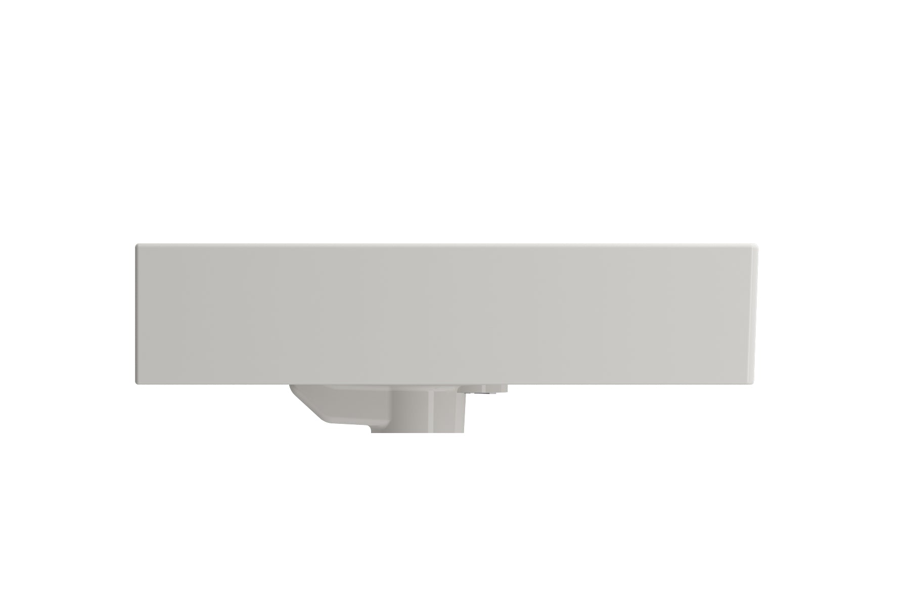 BOCCHI Milano 24" Rectangle Wallmount Fireclay Bathroom Sink, Biscuit, 3 Faucet Hole, 1376-014-0127