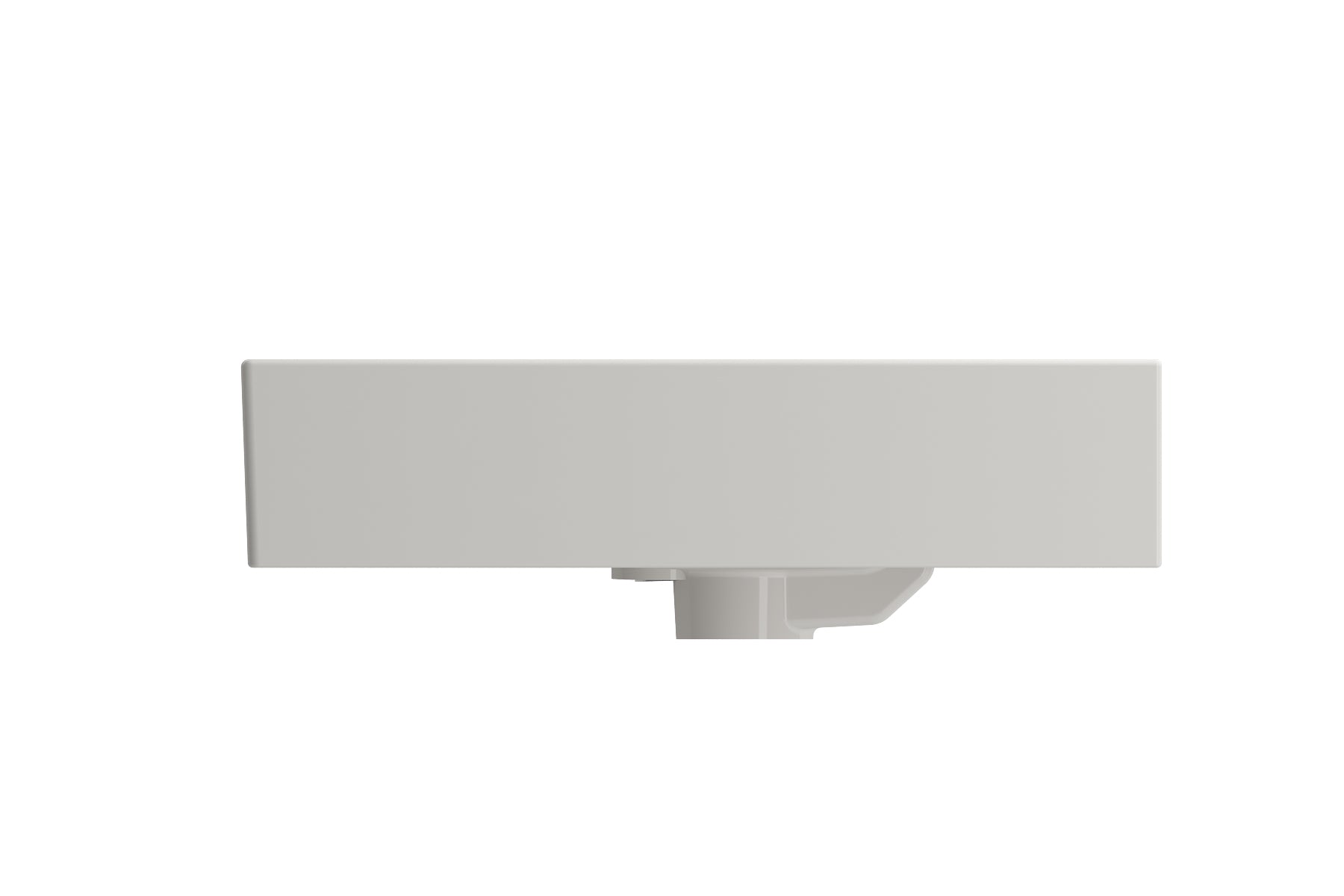 BOCCHI Milano 24" Rectangle Wallmount Fireclay Bathroom Sink, Biscuit, 3 Faucet Hole, 1376-014-0127